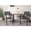 ebuy24 Holmbeck tuinmeubelset tafel, 2 stoelen naturel,zwart.