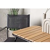 ebuy24 Holmbeck tuinmeubelset tafel, 2 stoelen naturel,zwart.
