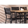 ebuy24 Holmbeck tuinmeubelset tafel 90x200cm naturel, 6 stoelen Copacabana zwart.