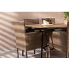 ebuy24 Holmbeck tuinmeubelset tafel 90x200cm naturel, 6 stoelen Malina naturel.