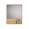 ebuy24 PureBliss spiegel bad 60cm met plank eik decor.