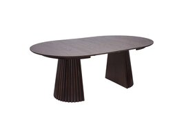 ebuy24 Osaka eetkamertafel met 2 extra plaat smoked eik fineer.