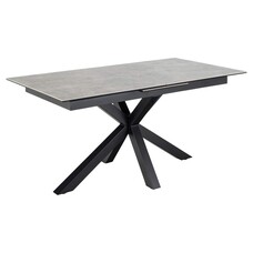 ebuy24 Sky eetkamertafel 90x168/210cm met 1 extra plaat grijs.