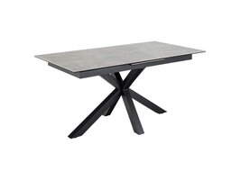 ebuy24 Sky eetkamertafel 90x168/210cm met 1 extra plaat grijs.