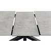 ebuy24 Sky eetkamertafel 90x168/210cm met 1 extra plaat grijs.