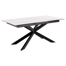 ebuy24 Sirwine eetkamertafel 90x168/210cm met 1 extra plaat wit.