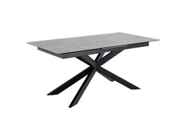 ebuy24 Sirwine eetkamertafel 90x168/210cm met 1 extra plaat grijs.