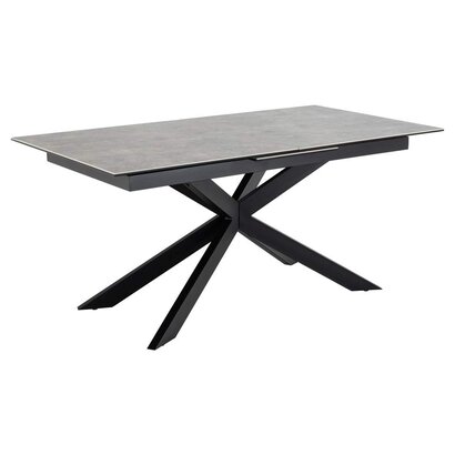ebuy24 Sirwine eetkamertafel 90x168/210cm met 1 extra plaat grijs.