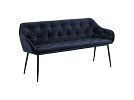 ebuy24 Sloke eetkamerstoel zitbank velours blauw.