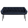 ebuy24 Sloke eetkamerstoel zitbank velours blauw.