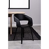 ebuy24 eetkamerstoel met armleuningen PU kunstleer zwart.