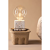 ebuy24 Rilche verlichting tafellamp 9x9x9cm grijs.