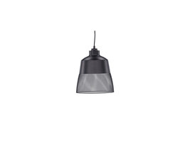 ebuy24 Toulon verlichting hanglamp 24x24x29cm zwart.