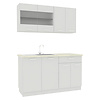 ebuy24 Esilo keukenopstelling , modulekeuken 140 cm wit.