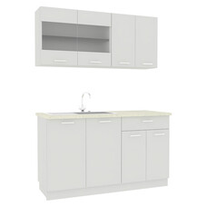 ebuy24 Esilo keukenopstelling , modulekeuken 140 cm wit.