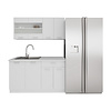ebuy24 Esilo keukenopstelling , modulekeuken 140 cm wit.