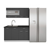 ebuy24 Esilo keukenopstelling , modulekeuken 140 cm wit, grijs.