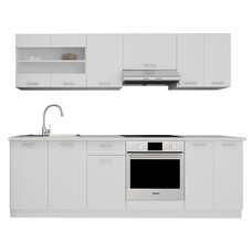 ebuy24 Esilo keukenopstelling , modulekeuken 240 cm wit.