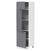 ebuy24 Fasola keuken hoge kast 60 cm 3 deuren antracietgrijs, wit.