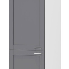 ebuy24 Colura keuken hoge kast 60 cm 3 deuren antracietgrijs, wit.
