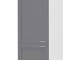 ebuy24 Colura keuken hoge kast 60 cm 3 deuren antracietgrijs, wit.