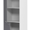 ebuy24 Colura keuken hoge kast 60 cm 3 deuren antracietgrijs, wit.