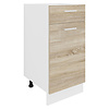 ebuy24 Esilo keuken onderkast 40 cm 1 deur, 1 ladewit, eik decor.