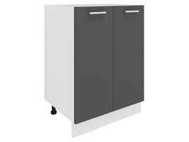 ebuy24 Esilo keuken onderkast 60 cm 2 deurenwit, grijs.