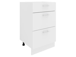 ebuy24 Esilo keuken onderkast 50 cm 3 ladeswit.