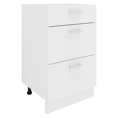 ebuy24 Esilo keuken onderkast 50 cm 3 ladeswit.