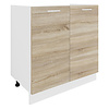 ebuy24 Esilo keuken onderkast 80 cm voor gootsteenwit, eik decor.