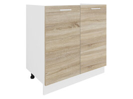ebuy24 Esilo keuken onderkast 80 cm voor gootsteenwit, eik decor.