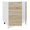 ebuy24 Esilo keuken onderkast 80 cm voor gootsteenwit, eik decor.