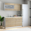 ebuy24 Esilo keuken onderkast 80 cm voor gootsteenwit, eik decor.