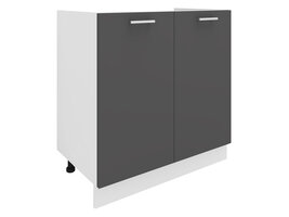 ebuy24 Esilo keuken onderkast 80 cm voor gootsteenwit, grijs.