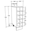 ebuy24 Esilo keuken onderkast 25 cm 10 wijnplanken wit.