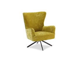 ebuy24 Bobby fauteuil met draaivoet groen, metaal zwart.