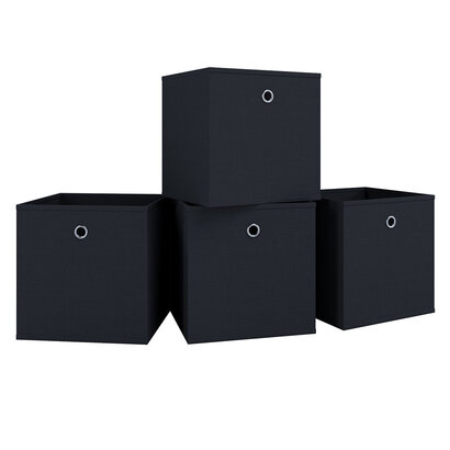 ebuy24 Boxas4 opbergdoos zwart.