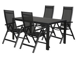 ebuy24 Cult tuinmeubelset 1 tafel met 4 stoelen.