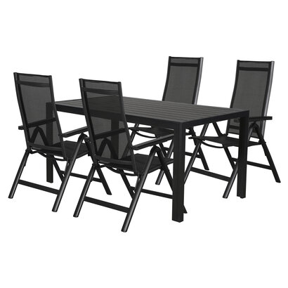 ebuy24 Cult tuinmeubelset 1 tafel met 4 stoelen.