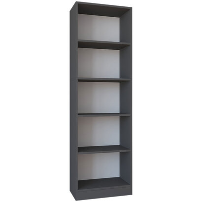 ebuy24 DilosXL wandkast 5 planken antraciet.