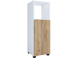 ebuy24 Flandu badkamerkast 1 deur wit, eik decor.