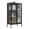 ebuy24 FlokaM vitrinekast 2 deuren zwart.