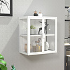 ebuy24 FlokasVS vitrinekast wandmontage 2 deuren wit.