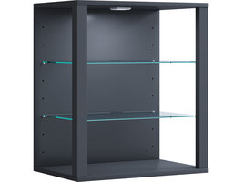 ebuy24 GlasolSW vitrinekast wandmontage antraciet.
