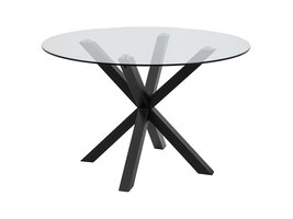 ebuy24 Hailey eetkamertafel Ø119cm glas.