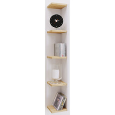 ebuy24 Honsa wandkast 4 planken antraciet, eik decor.