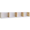 ebuy24 Honsa wandkast wandmontage 4 planken wit, eik decor.