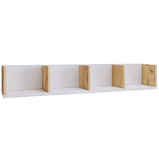 ebuy24 Honsa wandkast wandmontage 4 planken wit, eik decor.