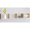 ebuy24 Honsa wandkast wandmontage 4 planken wit, eik decor.